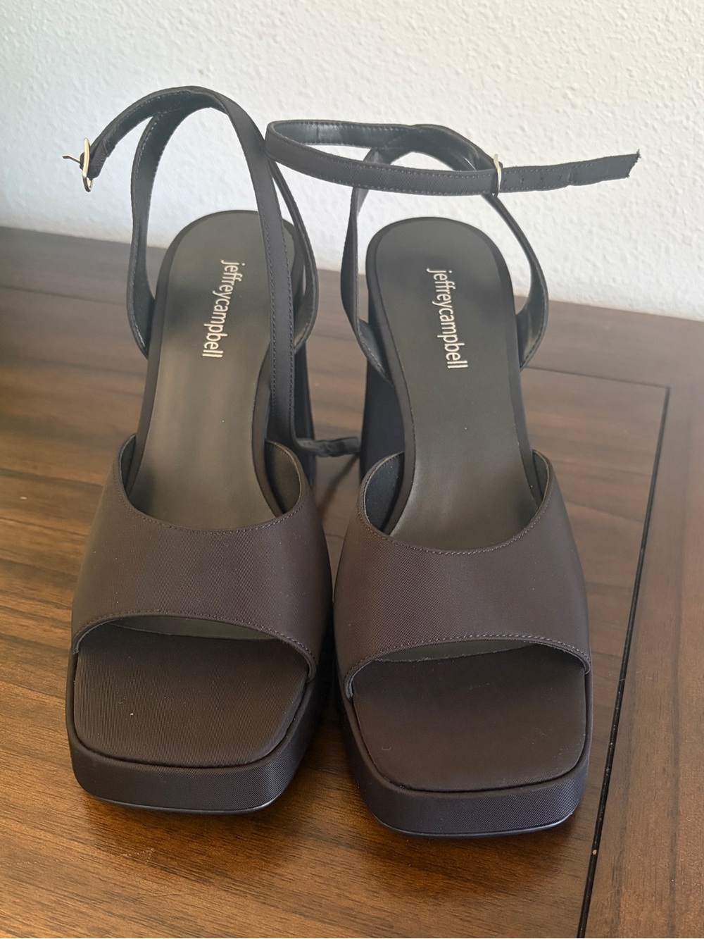 Jeffrey Campbell Women's Black Ankle-Strap Platform Sandals